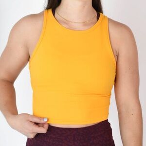 Fleo Tempo Crop Tank Saffron Yellow size M